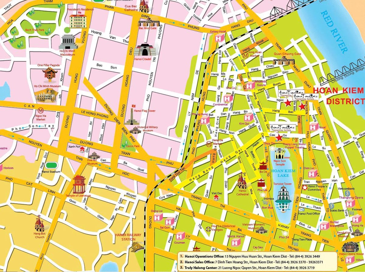 hà nội bản đồ du lịch