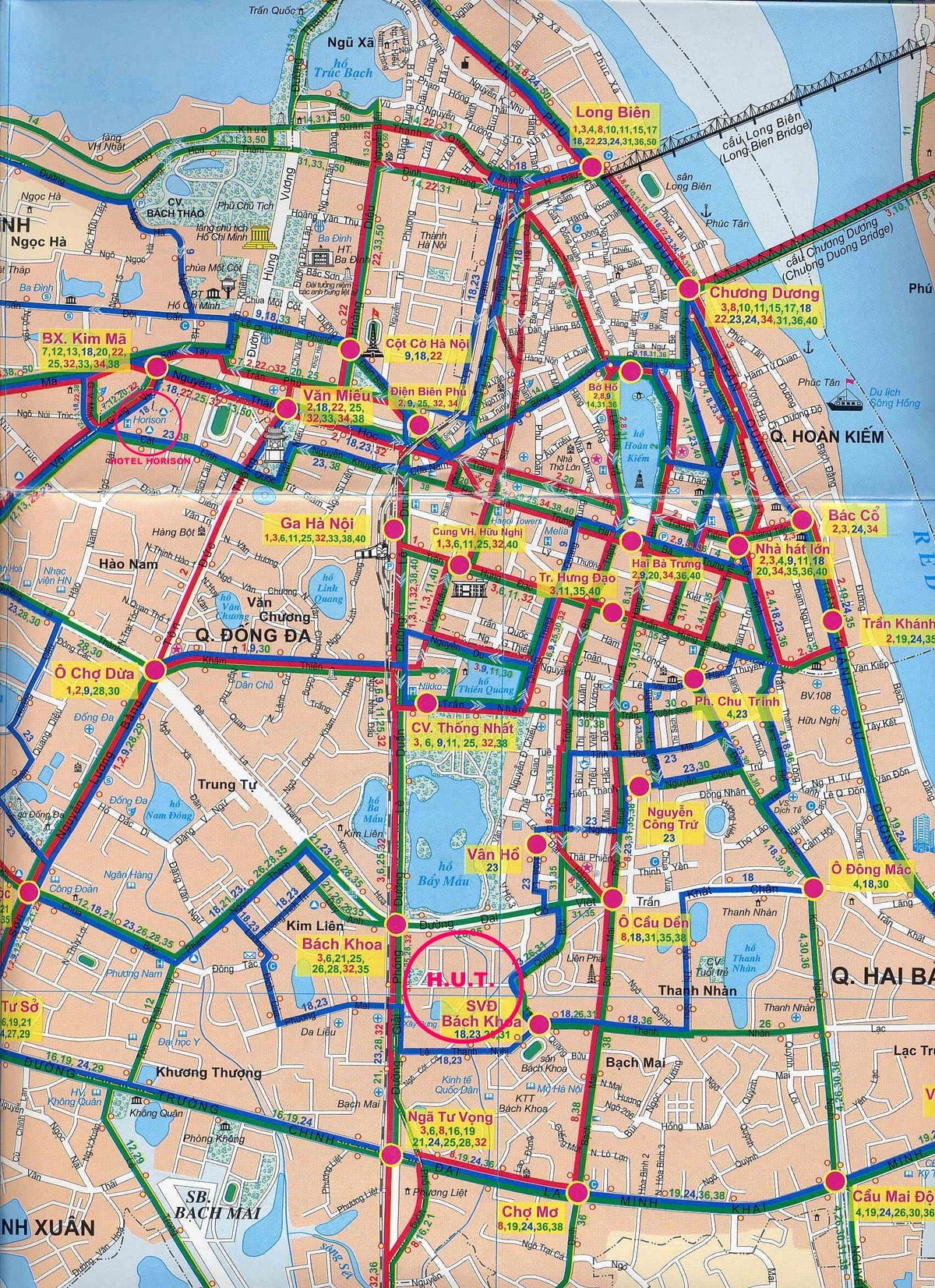 Bản đồ thành phố, xe bus