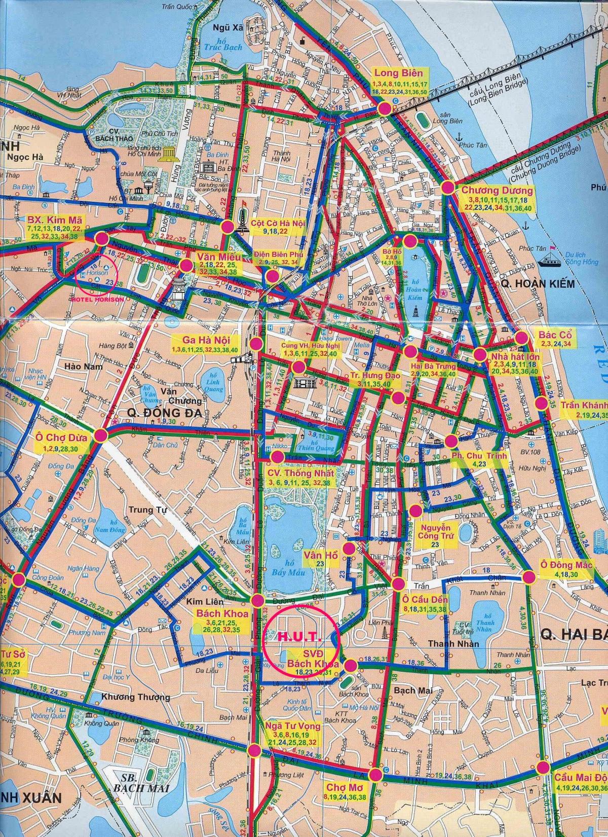 Bản đồ thành phố, xe bus