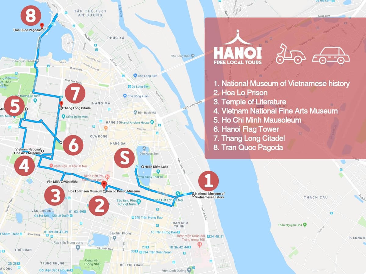 hà nội khu phố pháp đi bộ bản đồ du lịch