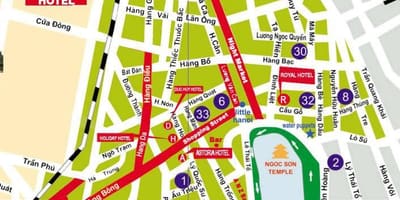 Bản đồ của đường phố hà nội
