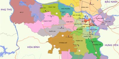Bản đồ của hà nội quận