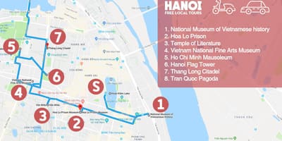 Hà nội khu phố pháp đi bộ bản đồ du lịch